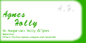 agnes holly business card